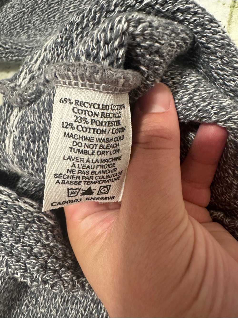 Cotton Country Grey Marled Knit Crewneck Sweater Canadian Flag Size Small Womens - Picture 14 of 14